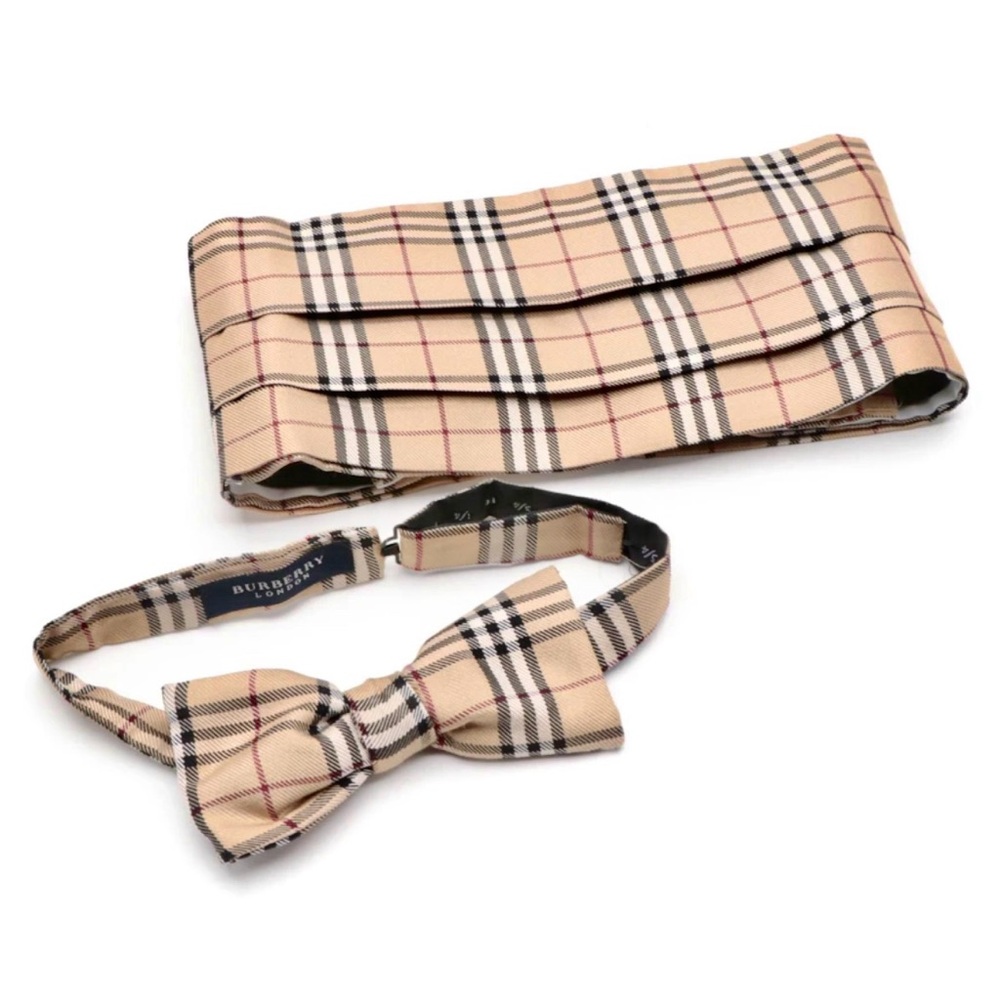 🎁TB HOLIDAY 26’🎁LEGENDARY🆕🔥💯ORIGINAL ICONIC BURBERRY NOVA CHECK BOW TIE SET🔥 - Picture 6 of 15